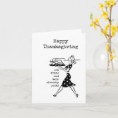 ハッピーサンクスギビングおもしろいカード,皮肉 カード (黄色い花)