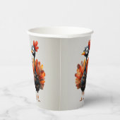 ハッピーサンクスギビングかわいいカラフルベビートルコ 紙コップ (右)