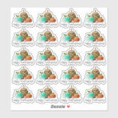 ハッピーサンクスギビングかわいいグリッターカボキンズビジネス シール (シート)