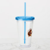 ハッピーサンクスギビングかわいいトルコ旅行 アクリルタンブラー (右)