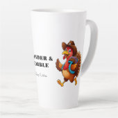 ハッピーサンクスギビングかわいいトルコ旅行 カフェラテマグ (右アングル)