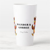 ハッピーサンクスギビングかわいいトルコ旅行 カフェラテマグ (正面)