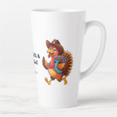 ハッピーサンクスギビングかわいいトルコ旅行 カフェラテマグ (右)