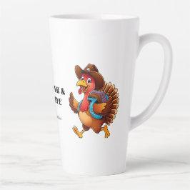 ハッピーサンクスギビングかわいいトルコ旅行 カフェラテマグ