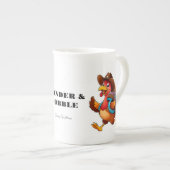 ハッピーサンクスギビングかわいいトルコ旅行 ボーンチャイナマグカップ (正面右)