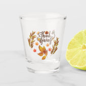 ハッピーサンクスギビングかわいいトルコ ショットグラス (正面)