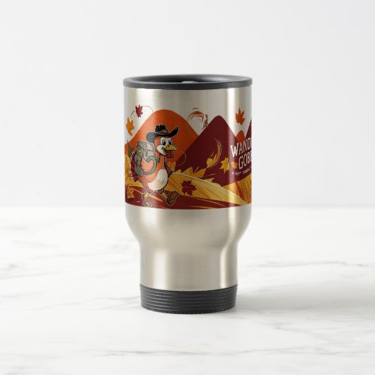 ハッピーサンクスギビングかわいいトルコ トラベルマグ (中央)