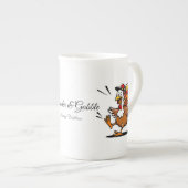 ハッピーサンクスギビングかわいいトルコ ボーンチャイナマグカップ (正面右)