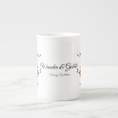 ハッピーサンクスギビングかわいいトルコ ボーンチャイナマグカップ (正面)