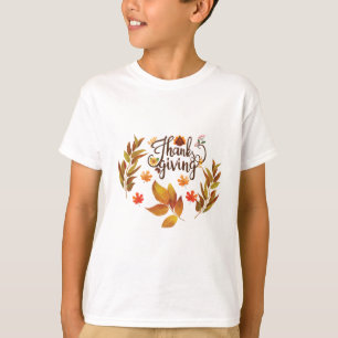 ハッピーサンクスギビングかわいいトルコ Tシャツ