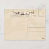 ハッピーサンクスギビングかわいい巡礼者ターキーカスタム シーズンポストカード (裏面)