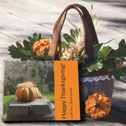 ハッピーサンクスギビングのカボチャ葉書 案内ポストカード