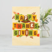 ハッピーサンクスギビングのグリーティングカード シーズンカード (スタンド正面)