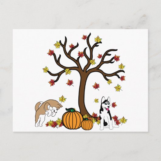 ハッピーサンクスギビングのポストカード シーズンポストカード (正面)