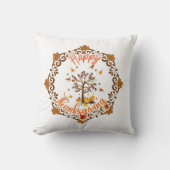 ハッピーサンクスギビングの日ハロー秋装飾用クッション クッション (正面)