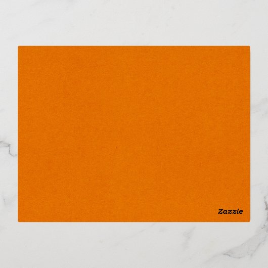 ハッピーサンクスギビングエレガントカボチャカスタムスクリプト 箔シーズンポストカード (裏面)