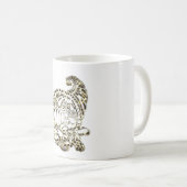 ハッピーサンクスギビングエレガントゴールデンコルヌコピア コーヒーマグカップ (正面右)