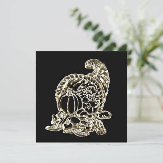 ハッピーサンクスギビングエレガントゴールデンコルヌコピア シーズンカード (スタンド正面)