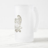 ハッピーサンクスギビングエレガントゴールデンコルヌコピア フロストグラスビールジョッキ (正面右)