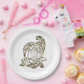 ハッピーサンクスギビングエレガントゴールデンコルヌコピア ペーパープレート (パーティー)