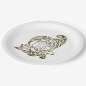 ハッピーサンクスギビングエレガントゴールデンコルヌコピア ペーパープレート (アングル)