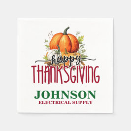 ハッピーサンクスギビングオフィスパーティー スタンダードカクテルナプキン