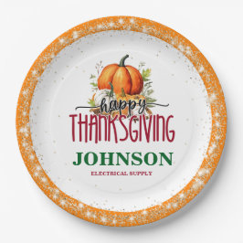ハッピーサンクスギビングオフィスパーティー ペーパープレート