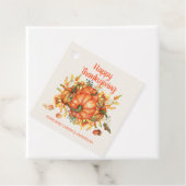 ハッピーサンクスギビングオレンジカボチャ紅葉名 フェイバータグ (インサイチュ)