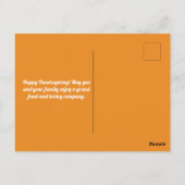 ハッピーサンクスギビングオレンジ色のハピネス ポストカード (裏面)