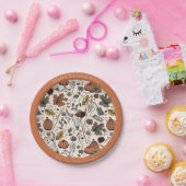 ハッピーサンクスギビングカウズスカル秋ハーベスト ペーパープレート (パーティー)