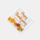 ハッピーサンクスギビングカスタムビジネス会社パーティー スタンダードカクテルナプキン (角)