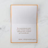 ハッピーサンクスギビングカスタムホリデーメッセージノート カード (内部)