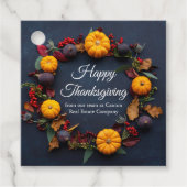 ハッピーサンクスギビングカボチャリースカスタムビジネス フェイバータグ (正面)