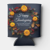 ハッピーサンクスギビングカボチャリースカスタムビジネス 缶クーラー (正面)