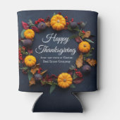 ハッピーサンクスギビングカボチャリースカスタムビジネス 缶クーラー (裏面)