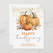 ハッピーサンクスギビングカボチャ事業 シーズンポストカード (正面/裏面)