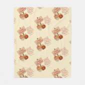 ハッピーサンクスギビングカボチャ秋紅葉 フリースブランケット (正面)