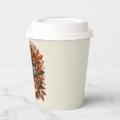 ハッピーサンクスギビングカボチャ紅葉リース 紙コップ (左)