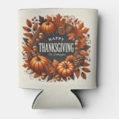 ハッピーサンクスギビングカボチャ紅葉リース 缶クーラー (正面)