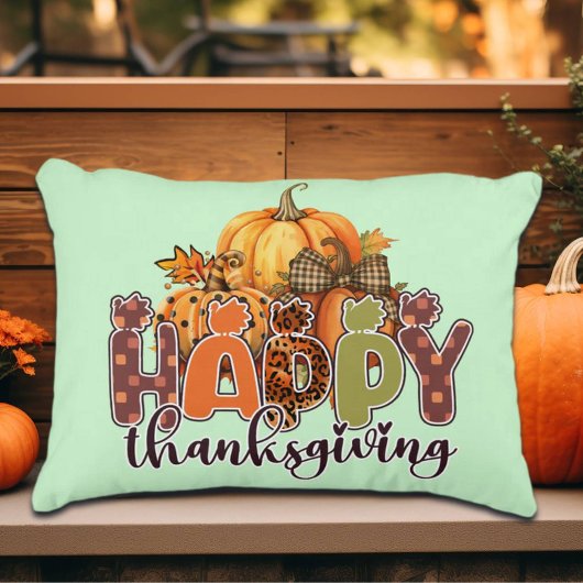 ハッピーサンクスギビングカボチャ アクセントクッション