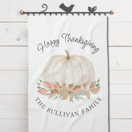 ハッピーサンクスギビングカボチャ キッチンタオル
