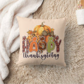 ハッピーサンクスギビングカボチャ クッション (ブランケット)