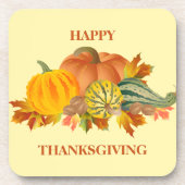 ハッピーサンクスギビングカボチャ コースター (正面)