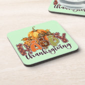 ハッピーサンクスギビングカボチャ コースター (左側)