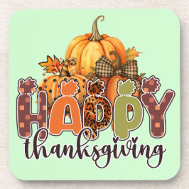 ハッピーサンクスギビングカボチャ コースター