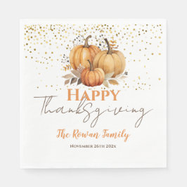 ハッピーサンクスギビングカボチャ スタンダードランチョンナプキン