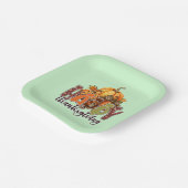 ハッピーサンクスギビングカボチャ ペーパープレート (傾斜あり)