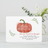 ハッピーサンクスギビングカボチャ 招待状 (スタンド正面)