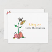ハッピーサンクスギビングカラス シーズンポストカード (正面/裏面)
