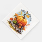 ハッピーサンクスギビングカラフルカボチャ編集可能 (コーナー)